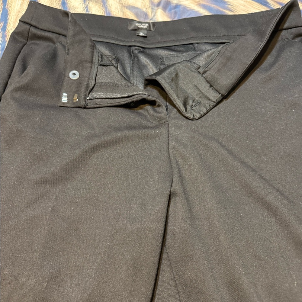 Simply Vera Vera Wang Black Boot Cut Pants